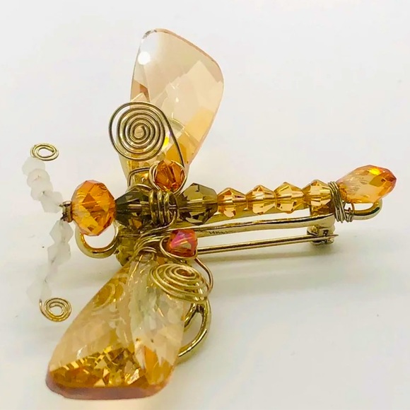 Dragonfly Crystal Brooch IOB - Picture 7 of 14